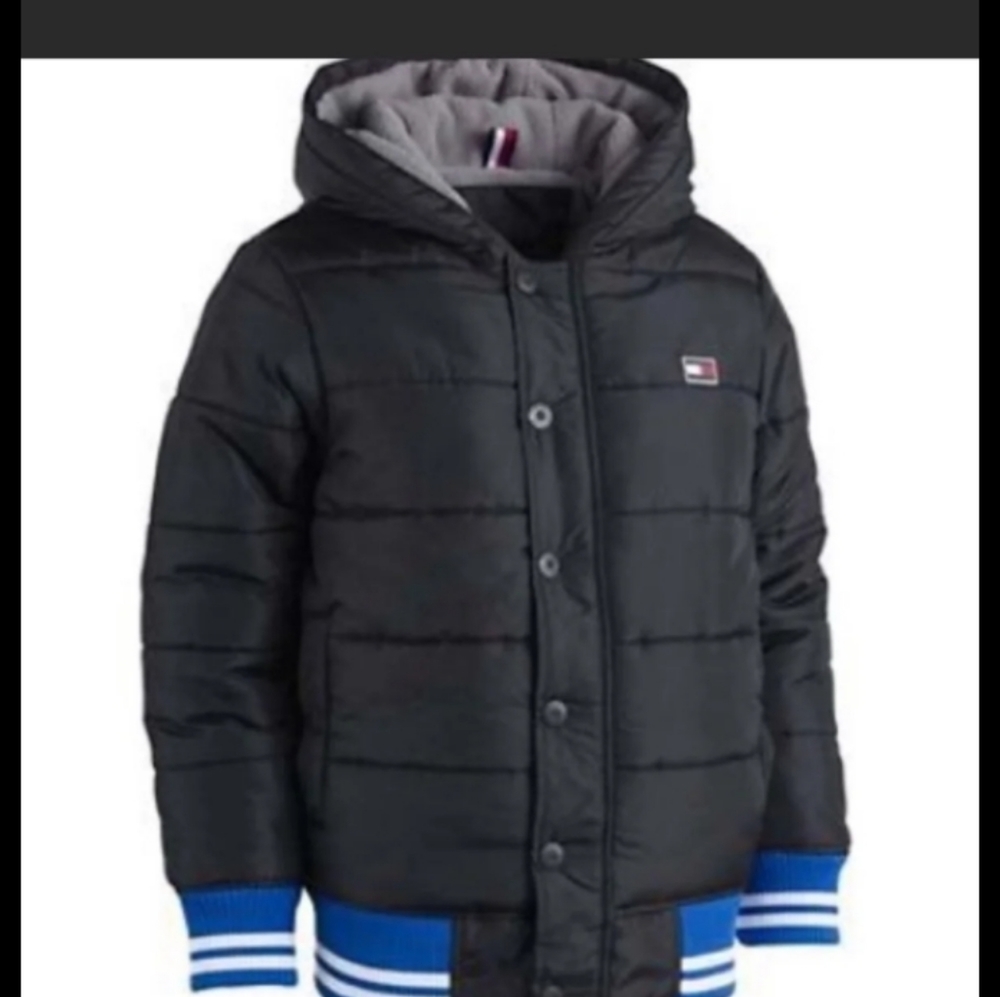 Tommy Hilfiger Puffer Jacket Black Boys Size Small